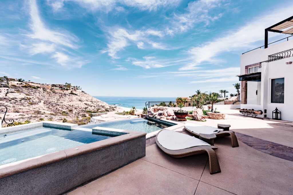 Cabo Luxury Cabo Colo-Ocean:Gen Cabo Colorado is a beachside exclusive gated Residential Community neighboring Rancho Cerro Colorado and Palmilla, conveniently located along the San Jose Corridor. This two-story House and adjacent Lot are located within this ideal Community for that buyer looking for privacy, location, and a secluded walkable pristine beach.A world-class Hospital, Private School, Restaurants, Food Court, Shops , Gym and other Commercial business are just across the highway, San Jose del Cabo is less than10 minutes away and a 20 minutes drive will get you to Cabo San Lucas or the Airport. – 35 Casa White, Cabo Colorado, San Jose Corridor, BS