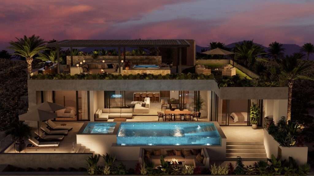 Cabo Luxury Cerritos Rare Oceanfront Penthouse Now Available. The next wave of The Cove Residences has arrived at Cerritos Beach. Oceanfront. Private. Rare.This extraordinary penthouse offers over 7,200 sq ft of indoor-outdoor living, Personal pool/jacuzzi , and a spectacular private rooftop overlooking the Pacific. Located less than an hour north of Los Cabos at one of Baja's most unique and swimmable beaches, Cerritos offers world-class surfing, whale watching, horseback riding, beach clubs, and unforgettable sunsets. Minutes away, Pescadero's organic farms and emerging culinary scene and the Pueblo Mágico of Todos Santos offer art, culture, and exceptional dining. A boutique community of only four residences -- with just three now released. An opportunity to experience Cerritos before the world discove for sale