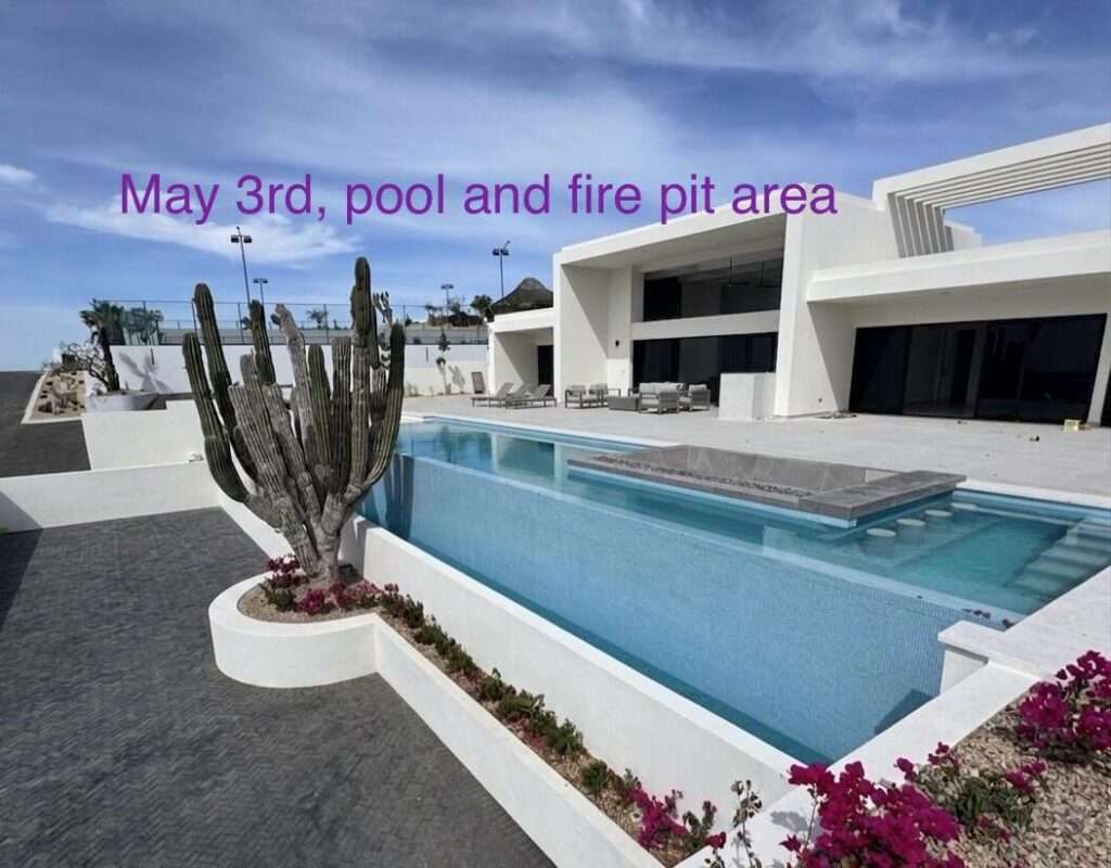 Cabo Luxury Rolling Hills Come and see this beautiful home in the making!!! Already 65% completed as of Jan 22nd 2026, Completion date May 2026. Confident builder, with only 35% down and 65% on delivery!Come and be apart of the very private Rolling Hills community, nestled just 10 minutes north from the bustling Cabo San Lucas. Rather than purchasing land and building, we have it all taken care of for you! This 5-bed/ 5-bath large estate style modern home is perfect for entertaining family and friends or giving you the space you enjoy while at home. Casa Esmeralda will have luscious baja greenery creating serene gardens, along with some of baja's historical state trees and a 250 yr old cactus. The extra large terrace by the pool includes seating areas, fire pit, outdoor dining area, and BBQ. Some of the best features will be the large infinity pool, garage, and rooftop with outstanding for sale