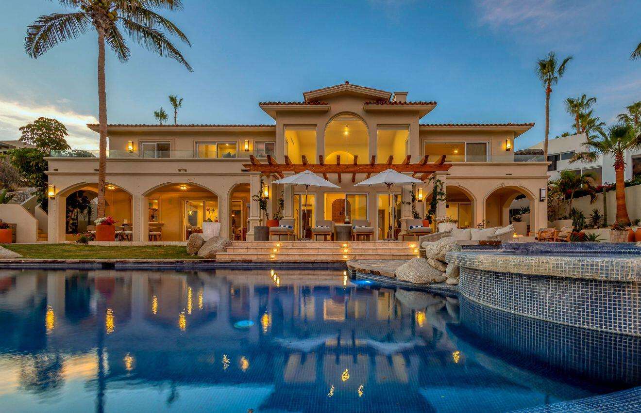 Cabo Luxury Santa Carmela Perched on Whale Point, Villa Del Mar is a rare oceanfront estate blending timeless architecture with a complete 2025 transformation. This 5½-bedroom residence sits on a dramatic point with unobstructed for sale