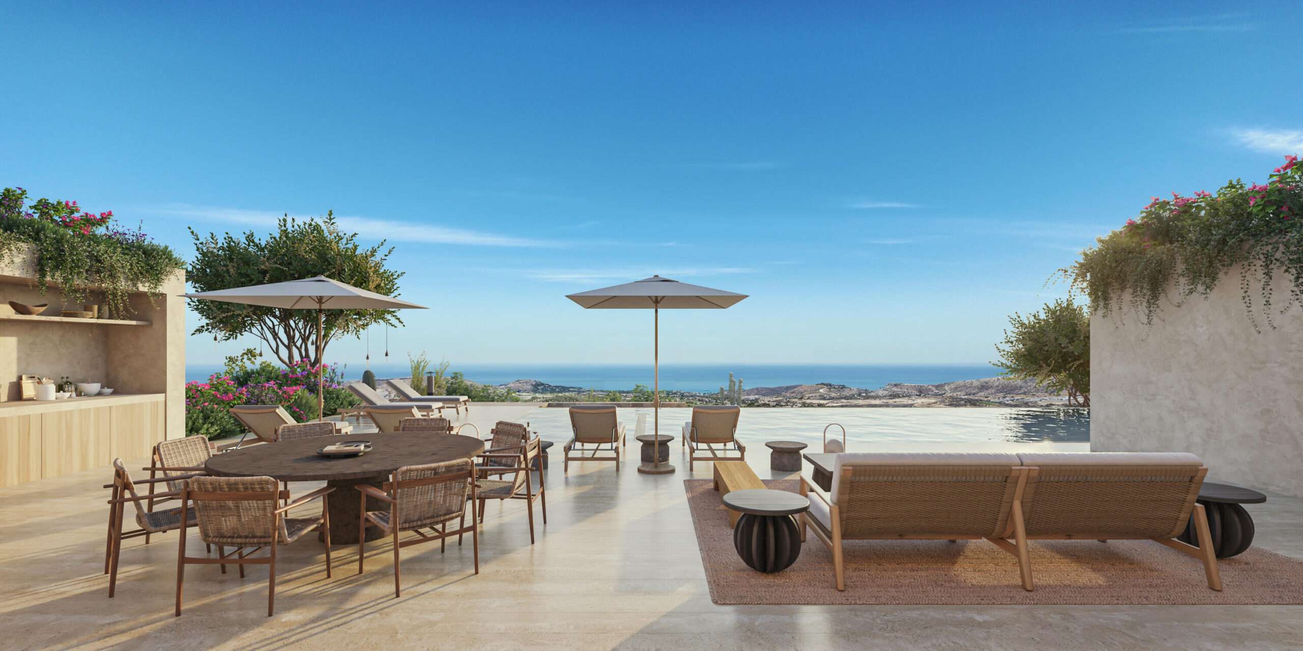 Cabo Luxury Santa Carmela Luxury turnkey estate located in the prestigious gated community of Santa Carmela. Beautiful protected ocean – 17 Playa del Rey, Cabo Corridor, BS